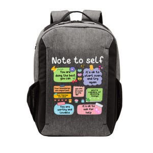 Note To Self Positive Energy Encouragement Design Print Vector Backpack