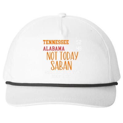 Not Today Saban Tennessee Sport Gameday Winner Tennessee Football Champion Snapback Five-Panel Rope Hat