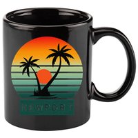 Newport Tropical Sunset Palm Trees Beach 11oz C Handle Ceramic Mug