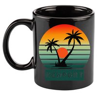 Newport Tropical Sunset Palm Trees Beach 11oz C Handle Ceramic Mug