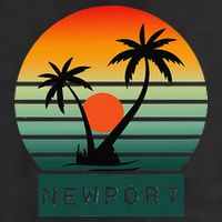 Newport Tropical Sunset Palm Trees Beach 25L Jumbo Tote