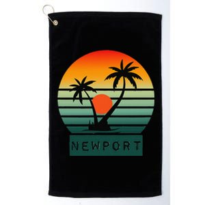 Newport Tropical Sunset Palm Trees Beach Platinum Collection Golf Towel