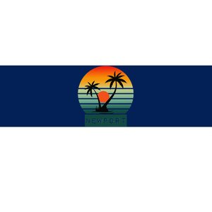 Newport Tropical Sunset Palm Trees Beach Bumper Sticker