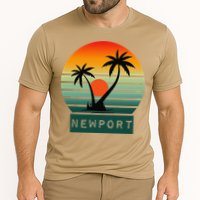 Newport Tropical Sunset Palm Trees Beach Performance Shirt