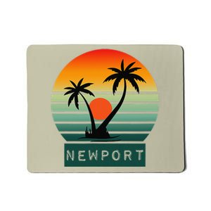 Newport Tropical Sunset Palm Trees Beach Mousepad