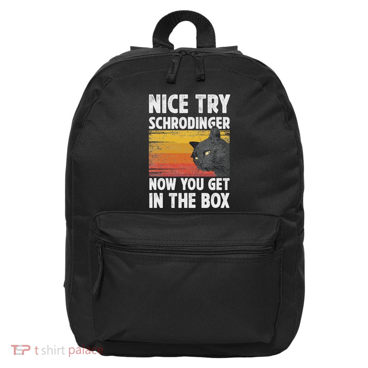 Nice Try Schrodinger Now You Get In The Box Black Cat 16 in Basic Backpack