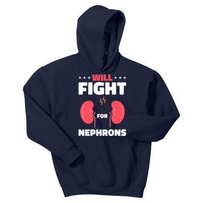 Nephrology Transplant Surgeon Will Fight For Nephrons Kids Hoodie