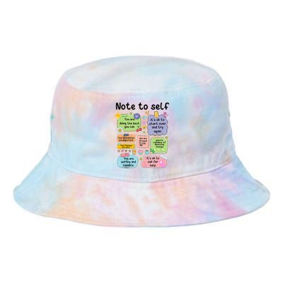 Note To Self Mental Health Matter Motivational Tie Dye Newport Bucket Hat