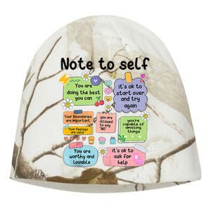 Note To Self Mental Health Matter Motivational Kati - Camo Knit Beanie