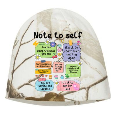 Note To Self Mental Health Matter Motivational Kati - Camo Knit Beanie