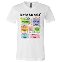 Note To Self Mental Health Matter Motivational V-Neck T-Shirt