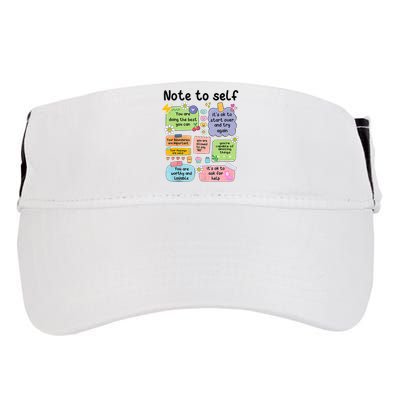 Note To Self Mental Health Matter Motivational Adult Drive Performance Visor