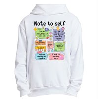 Note To Self Mental Health Matter Motivational Urban Pullover Hoodie