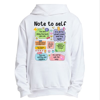 Note To Self Mental Health Matter Motivational Urban Pullover Hoodie