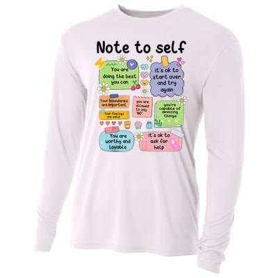 Note To Self Mental Health Matter Motivational Cooling Performance Long Sleeve Crew