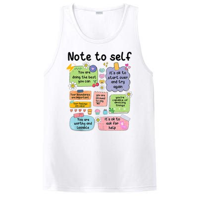 Note To Self Mental Health Matter Motivational PosiCharge Competitor Tank