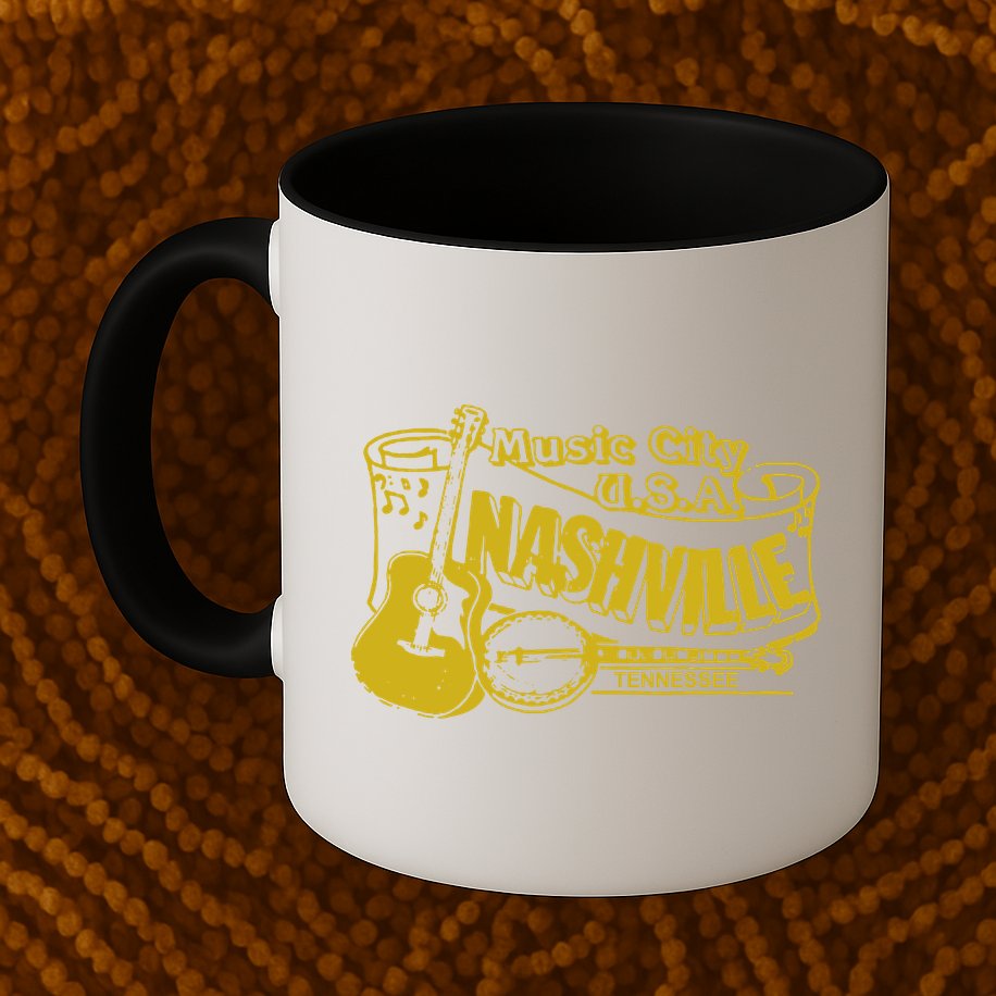 Nashville T Shirt Vintage Country Mug