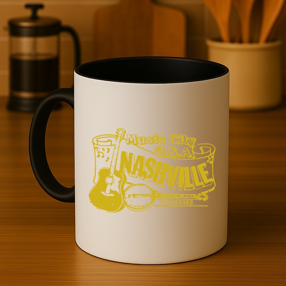 Nashville T Shirt Vintage Country Mug