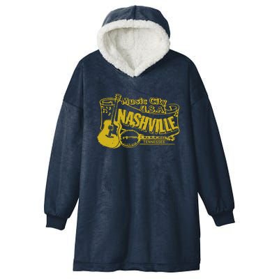 Nashville T Shirt Vintage Country Hooded Wearable Blanket