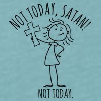 Not Today Satan Not Today Sweat Sueded Cloud Jersey T-Shirt