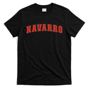 Navarro Texas Tx College Style Red Text Navarro T-Shirt