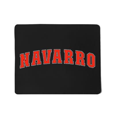 Navarro Texas Tx College Style Red Text Navarro Mousepad