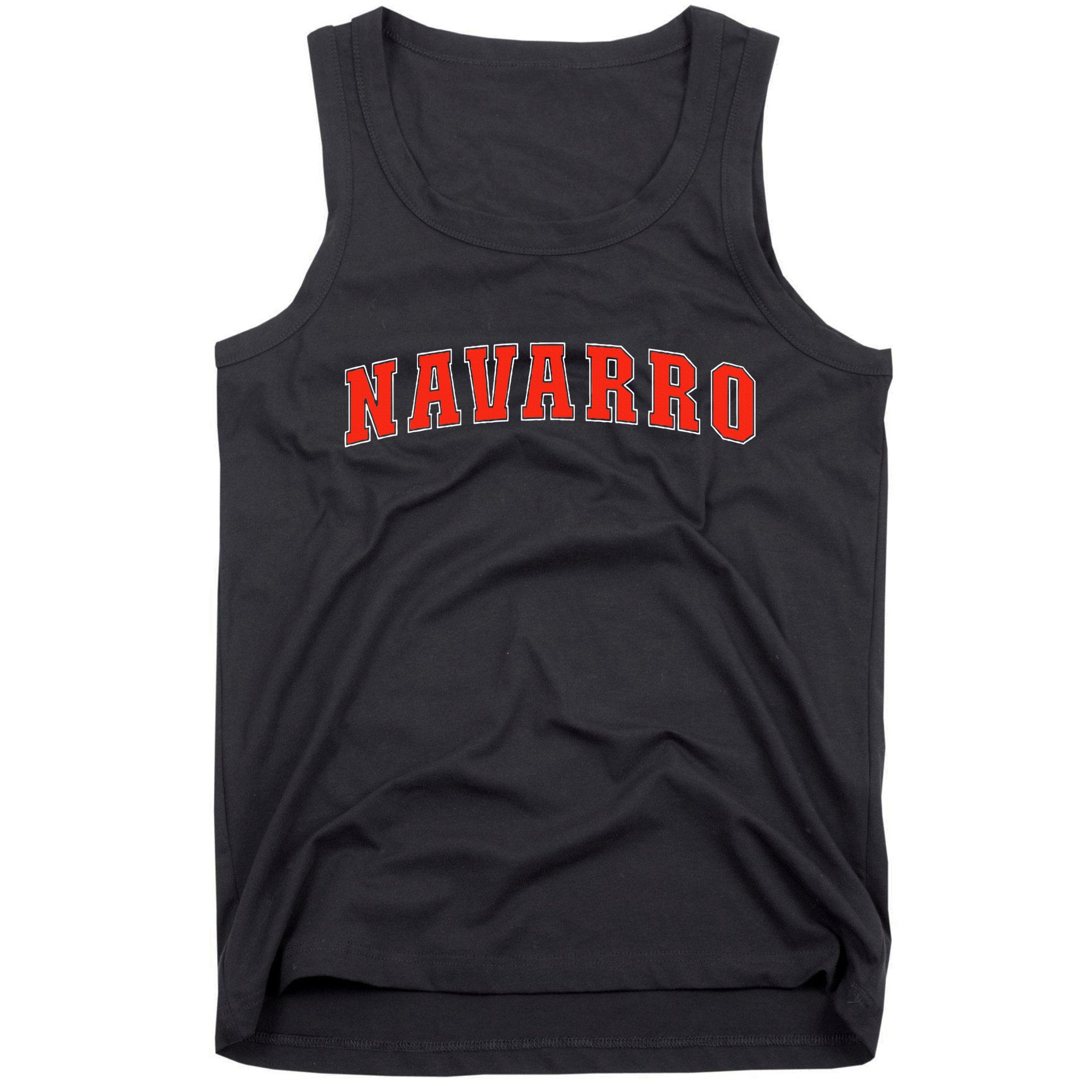 Navarro Texas Tx College Style Red Text Navarro Tank Top