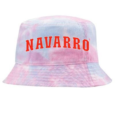 Navarro Texas Tx College Style Red Text Navarro Tie-Dyed Bucket Hat