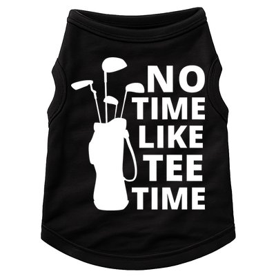 No Time Tee Time Funny Golf Dad Golfer Fathers Doggie Tank