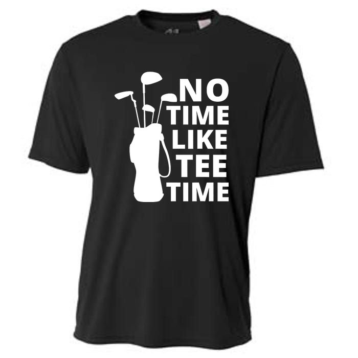 No Time Tee Time Funny Golf Dad Golfer Fathers Cooling Performance Crew T-Shirt