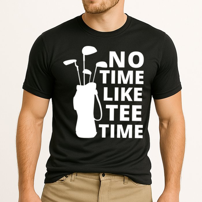 No Time Tee Time Funny Golf Dad Golfer Fathers Cooling Performance Crew T-Shirt