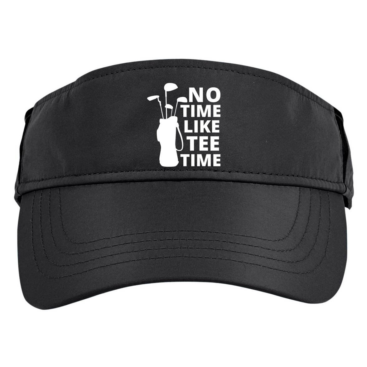 No Time Tee Time Funny Golf Dad Golfer Fathers Adult Drive Performance Visor