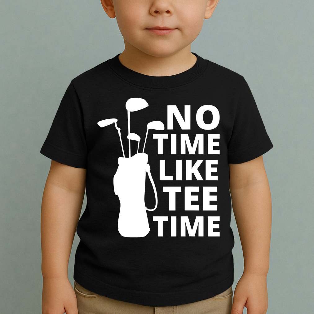 No Time Tee Time Funny Golf Dad Golfer Fathers Toddler T-Shirt