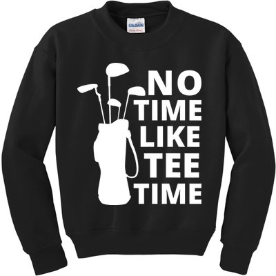 No Time Tee Time Funny Golf Dad Golfer Fathers Kids Sweatshirt