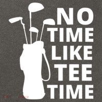 No Time Tee Time Funny Golf Dad Golfer Fathers Cotton Canvas Backpack