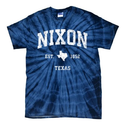 Nixon Texas Tx Vintage Established Athletic Sports Design Tie-Dye T-Shirt