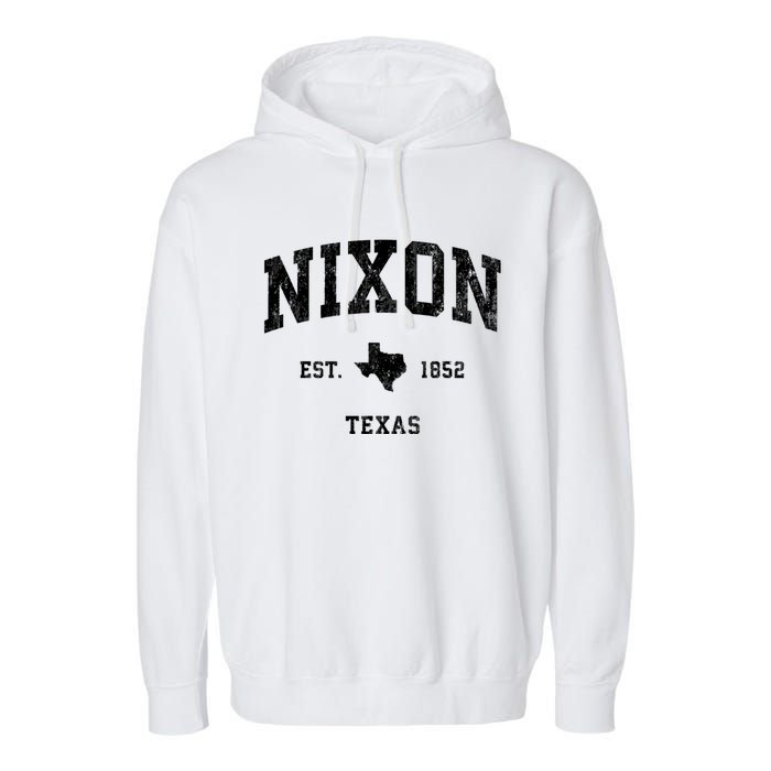 Nixon Texas Tx Vintage Established Athletic Sports Design Garment-Dyed Fleece Hoodie