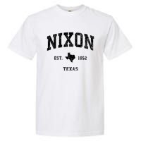 Nixon Texas Tx Vintage Established Athletic Sports Design Garment-Dyed Heavyweight T-Shirt