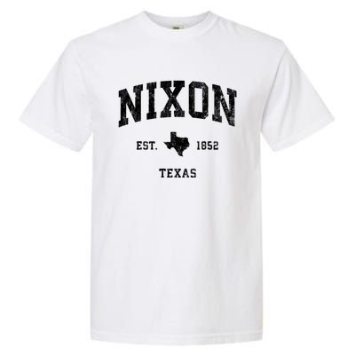 Nixon Texas Tx Vintage Established Athletic Sports Design Garment-Dyed Heavyweight T-Shirt