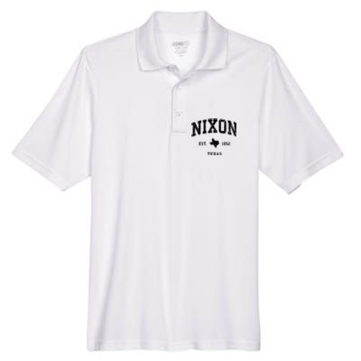 Nixon Texas Tx Vintage Established Athletic Sports Design Men's Origin Performance Pique Polo