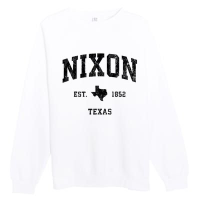 Nixon Texas Tx Vintage Established Athletic Sports Design Premium Crewneck Sweatshirt