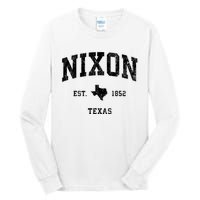 Nixon Texas Tx Vintage Established Athletic Sports Design Tall Long Sleeve T-Shirt