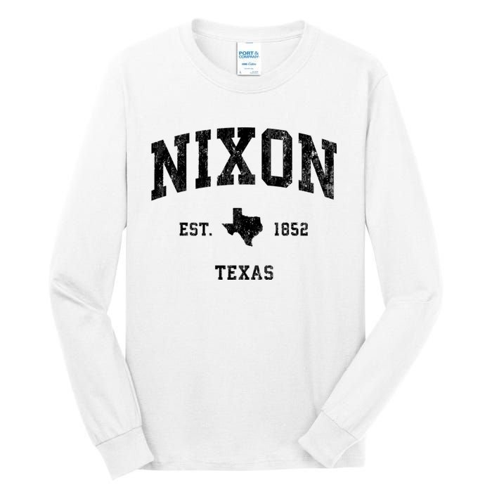 Nixon Texas Tx Vintage Established Athletic Sports Design Tall Long Sleeve T-Shirt