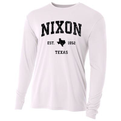 Nixon Texas Tx Vintage Established Athletic Sports Design Cooling Performance Long Sleeve Crew