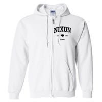 Nixon Texas Tx Vintage Established Athletic Sports Design Full Zip Hoodie