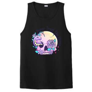 Never Trust The Living Pink Skull Cute Snake Funny Halloween Cute Gift PosiCharge Competitor Tank