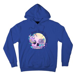 Never Trust The Living Pink Skull Cute Snake Funny Halloween Cute Gift Hoodie