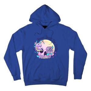 Never Trust The Living Pink Skull Cute Snake Funny Halloween Cute Gift Tall Hoodie