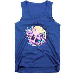 Never Trust The Living Pink Skull Cute Snake Funny Halloween Cute Gift Tank Top