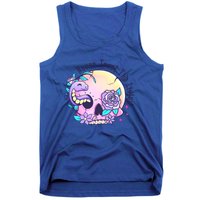 Never Trust The Living Pink Skull Cute Snake Funny Halloween Cute Gift Tank Top